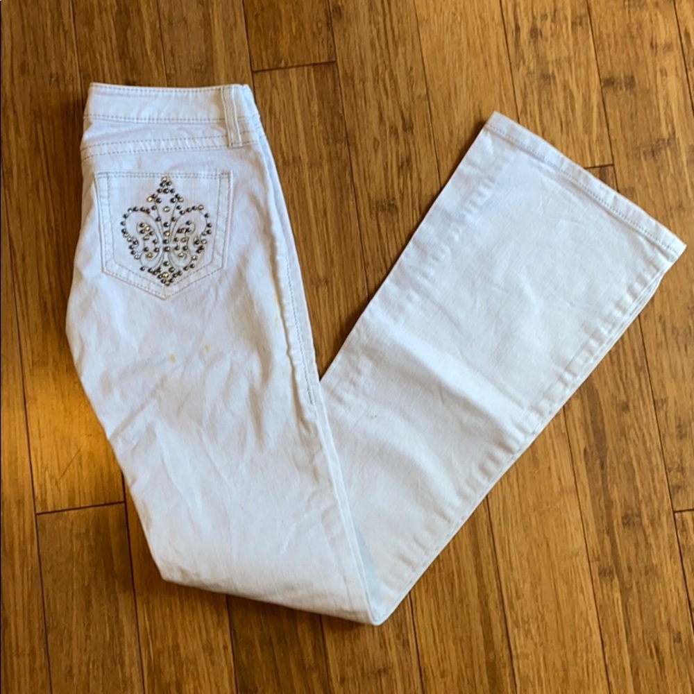 WRANGLER ultra low rise white jeans